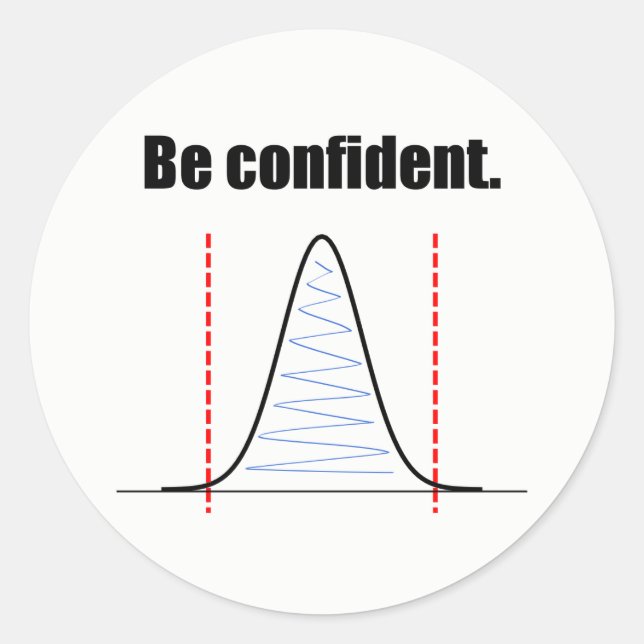 Be Confident Confidence Intervals Sticker (Front)