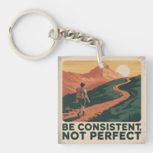 Be Consistent, Not Perfect Key Ring