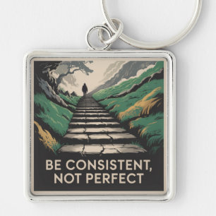 Be Consistent, Not Perfect Key Ring
