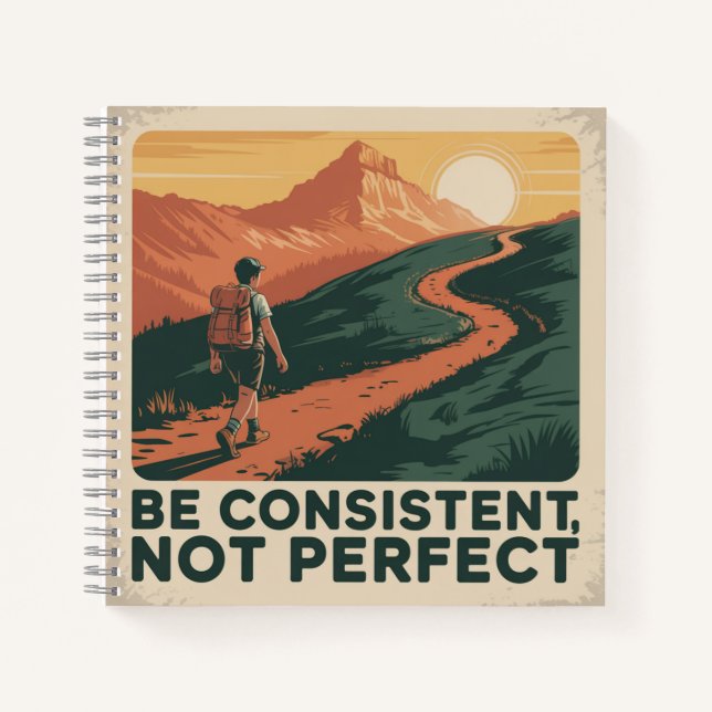 Be Consistent, Not Perfect Notebook (Front)