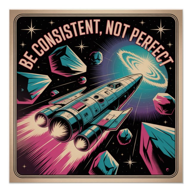 Be Consistent, Not Perfect Poster (Front)