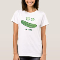 BE COOL as a Cucumber Funny Watercolor Face