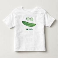 BE COOL as a Cucumber Funny Watercolor Face