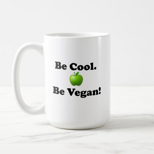 Be Cool, Be Vegan Mug (Left)