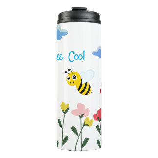 Be Cool Cute Bee Customised name Thermal Tumbler