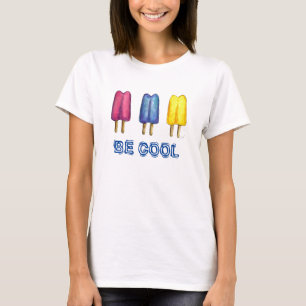 Be Cool Watercolor Popsicles Twin Pop Ice Popsicle T-Shirt