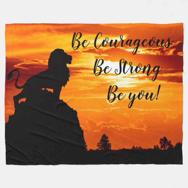 Be Courageous Fleece Blanket (Front (Horizontal))