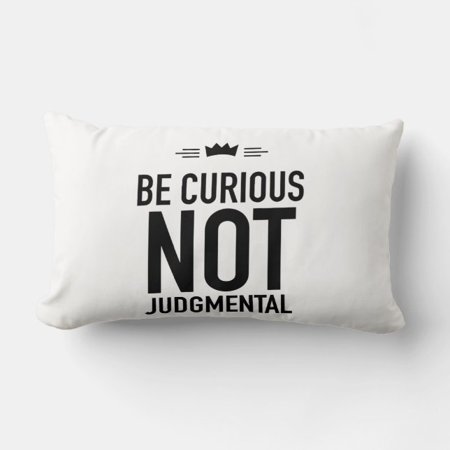 Be curious black lumbar cushion (Front)