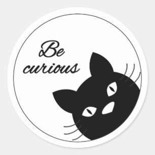 Be Curious Classic Round Sticker
