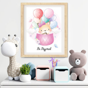 Be Different Animal Nursery Wall Art