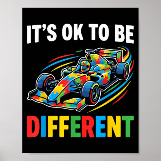 Be Different Au Racing Car Awareness Poster