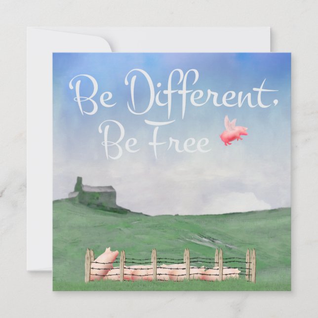 Be Different, Be Free Card (Front)