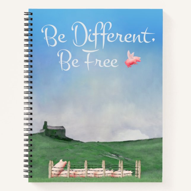 Be Different, Be Free Notebook (Front)