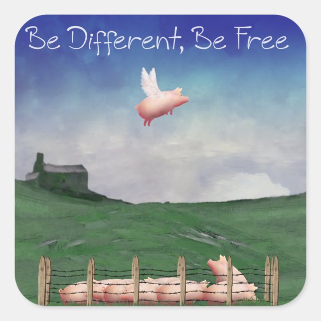 Be Different, Be Free Stickers (Front)