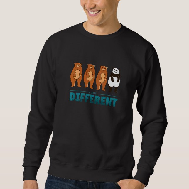 Be Different Brown Panda Bear Sweatshirt (Front)