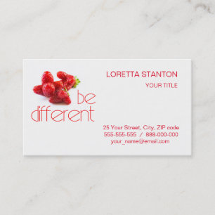 Be different business card