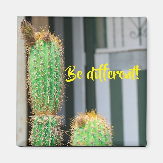 Be Different Cactus Inspiration Magnet (Front)