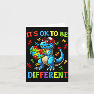 Be Different Dinosaur Au Awareness Kids Boys Card
