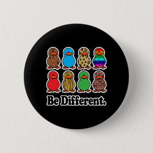 Be Different Ducks 6 Cm Round Badge