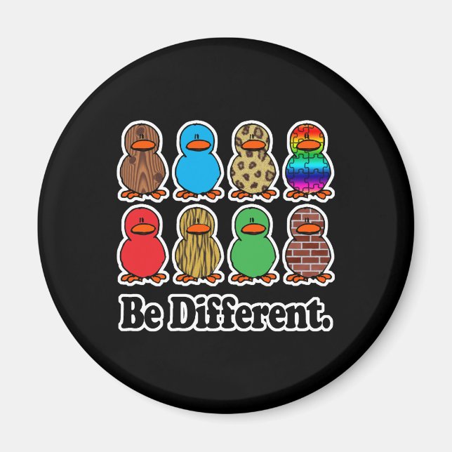 Be Different Ducks Magnet (Front)