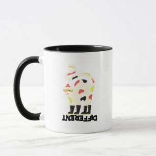 Be different funny funky cat design mug