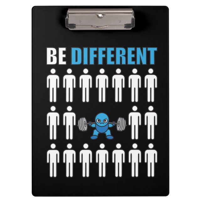 Be Different - Kawaii Anime Bodybuilding Workout Clipboard (Front)