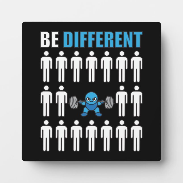 Be Different - Kawaii Anime Bodybuilding Workout Plaque (Front)