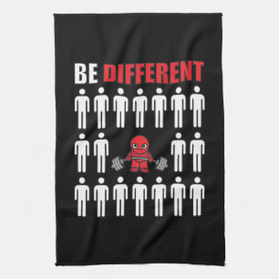 Be Different - Kawaii Anime Bodybuilding Workout Tea Towel