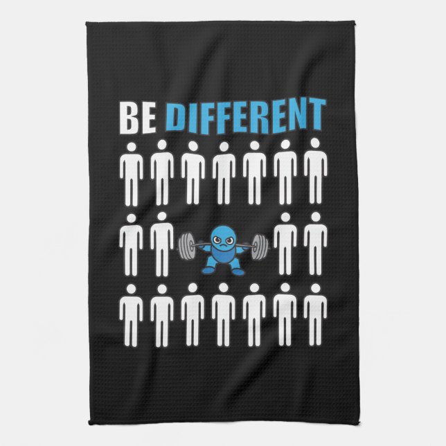 Be Different - Kawaii Anime Bodybuilding Workout Tea Towel (Vertical)