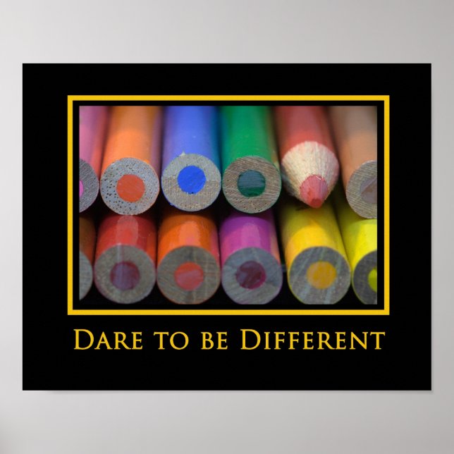 "Be different" Photo Poster Print (Front)