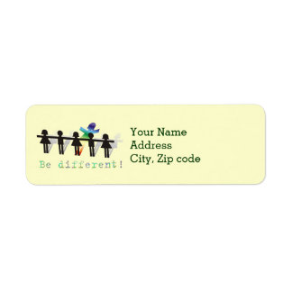 Be different! return address label