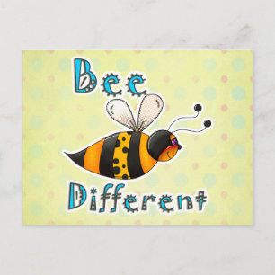 Be Different Spotted Bumble Bee Postcard