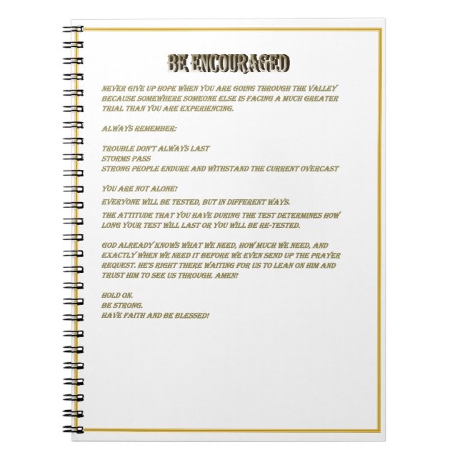 Be Encouraged Journal (Front)