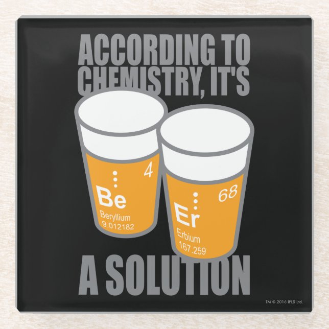 BE-ER GLASS COASTER (Front)