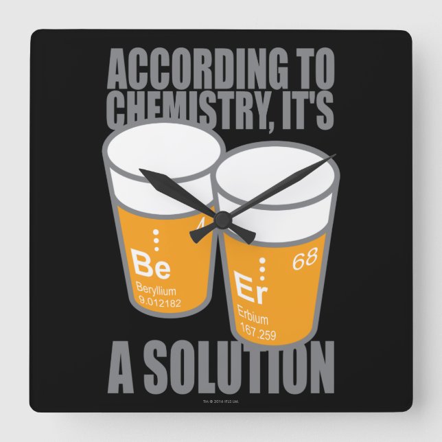 BE-ER SQUARE WALL CLOCK (Front)