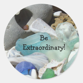 Be Extraordinary! stickers Envelope seals Seaglass