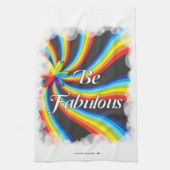 Be Fabulous! Tea Towel (Vertical)
