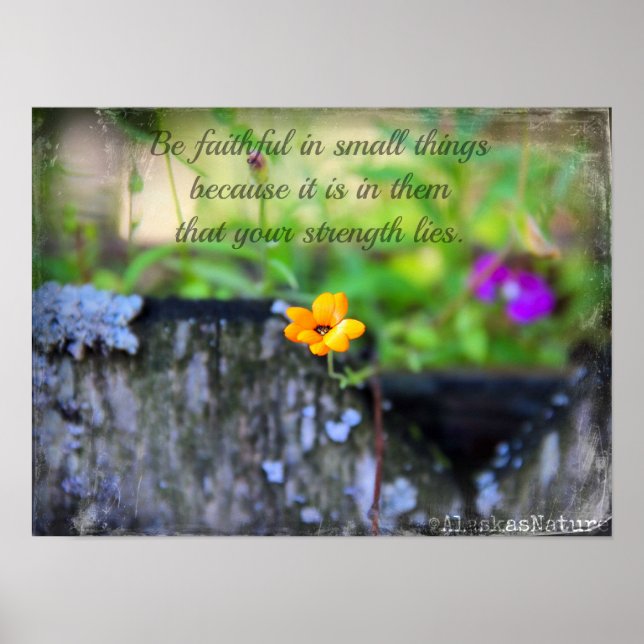 Be faithful in small things Poster (Front)