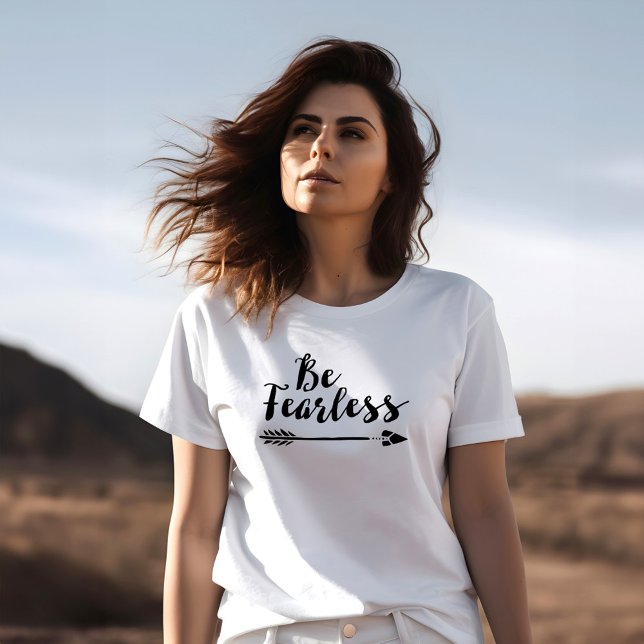 Be Fearless - Inspirational Script Typography T-Shirt (Creator Uploaded)