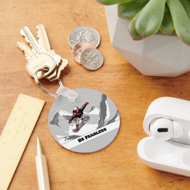 Be Fearless - Snowboarder Key Ring (Desk)