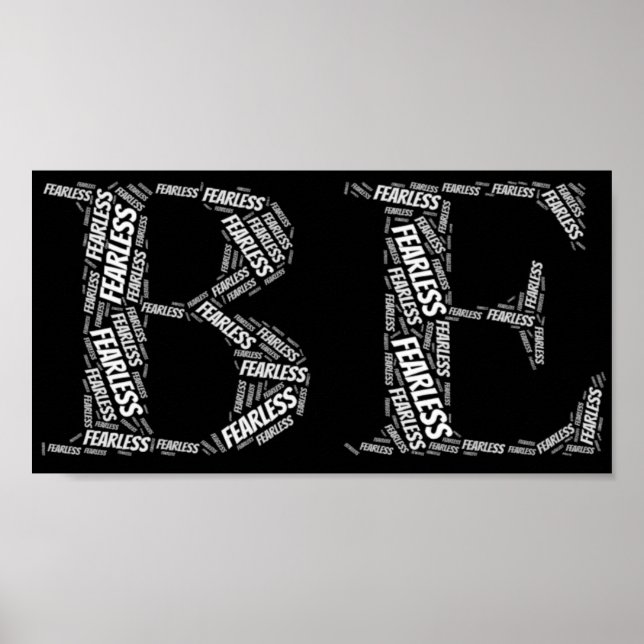 Be fearless word in word poster (Front)