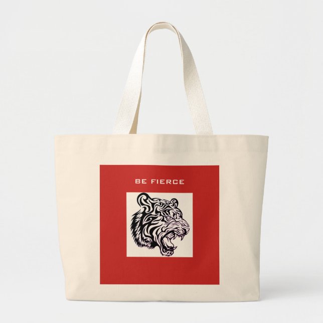 BE FIERCE TIGER TOTE BAG (Front)