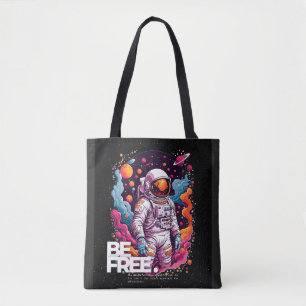 BE FREE Astronaut design Tote Bag