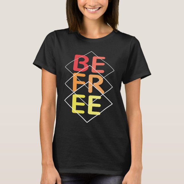 Be Free Free Thinker Open Mind Trippy Tops (Front)