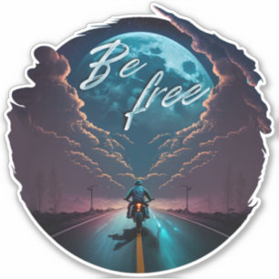 Be Free   Motorcycle riding by moonlight