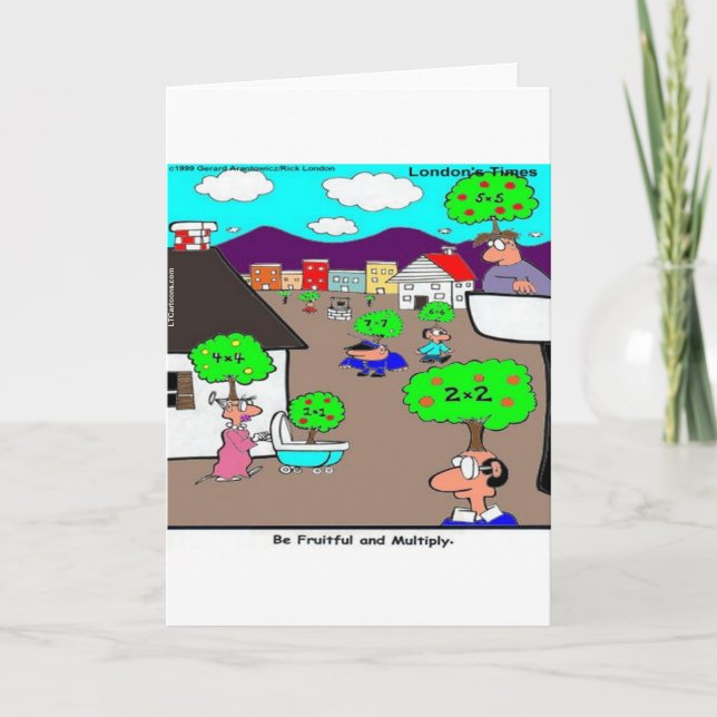 Be Fruitful & Multiply Funny Card (Front)
