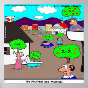 Be Fruitful & Multiply Funny Poster