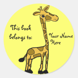 BE- Funny Giraffe Book Stickers