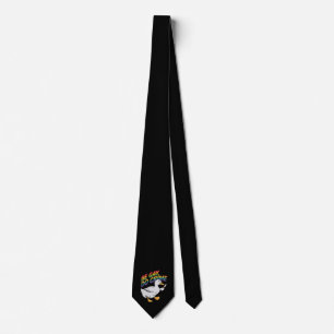 Be Gay Do Crime Funny Goose Rainbow Pride LGBTQ Tie