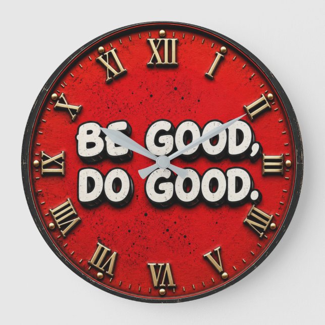 Be Good Do Good Inspirational Large Clock (Front)
